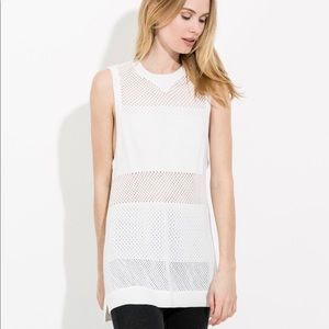 Kit and Ace mesh sleeveless long black sweater.